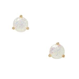 NWT! Kate Spade Rise And Shine Glitter Studs in Opal Glitter